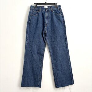 High-Rise Wide Leg Jeans in Denim Blue